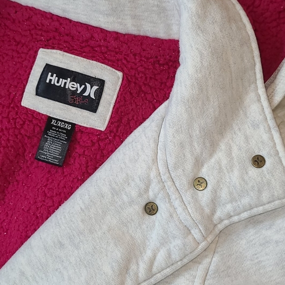 Hurley girls fleece hoodie jacket sz 16 (youth xl) - Picture 4 of 8